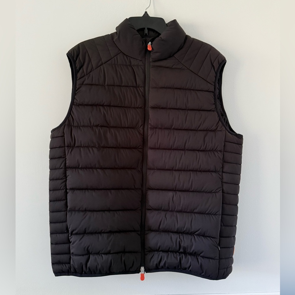 SAVE THE DUCK Men's Water Resistant Packable Black Puffer Vest - Picture 2 of 8